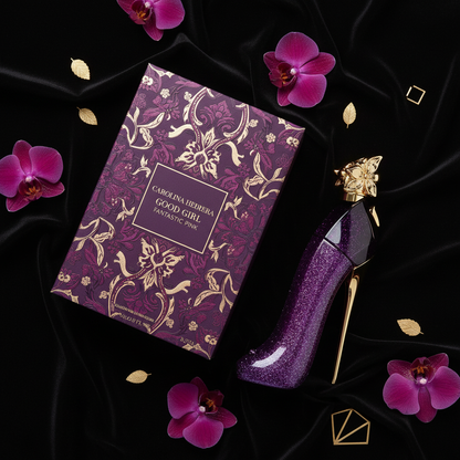 Good Girl Fantastic — flat lay on black velvet