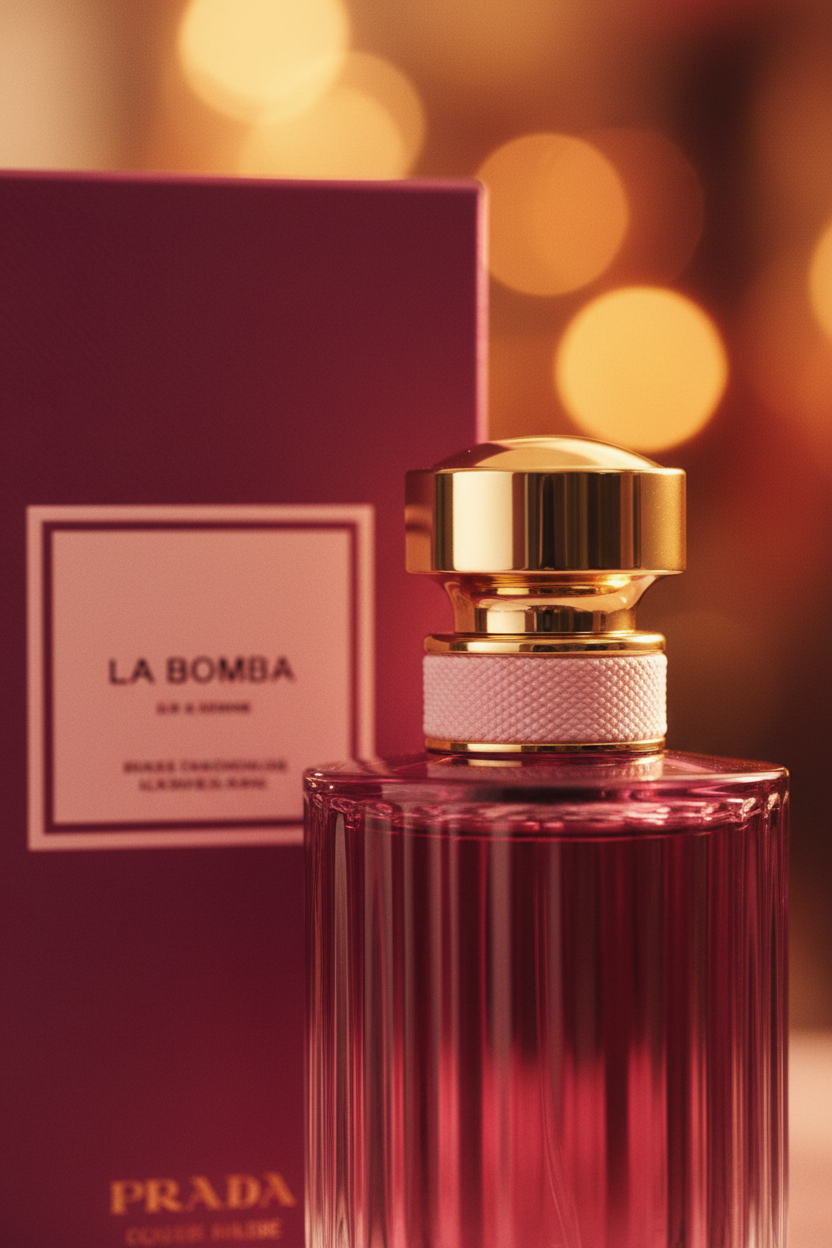 La Femme Prada — macro close-up bottle