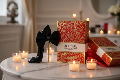 Good Girl Gift Set — marble surface lifestyle